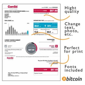 Utility bill ComED USA