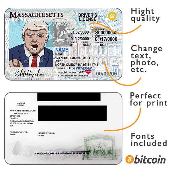 massachusetts driver license psd